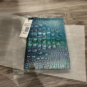 Brahmin Iridescent Blue Crocodile Embossed Journal